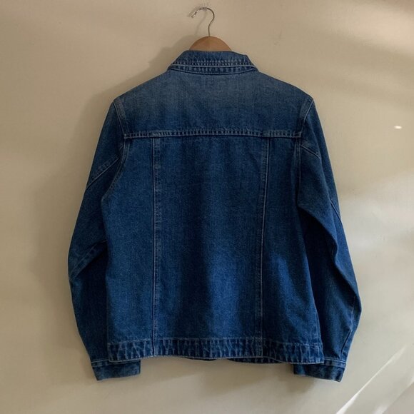 VTG 90s Embroidered Floral Denim Jacket by Bill Blass Women's Size M - Picture 6 of 6